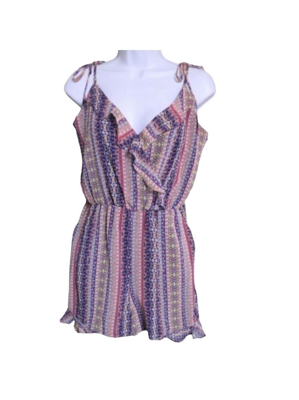 BCBGeneration Striped Romper XXS